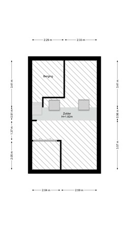 Floorplan - Vosselaan 12, 2181 CC Hillegom
